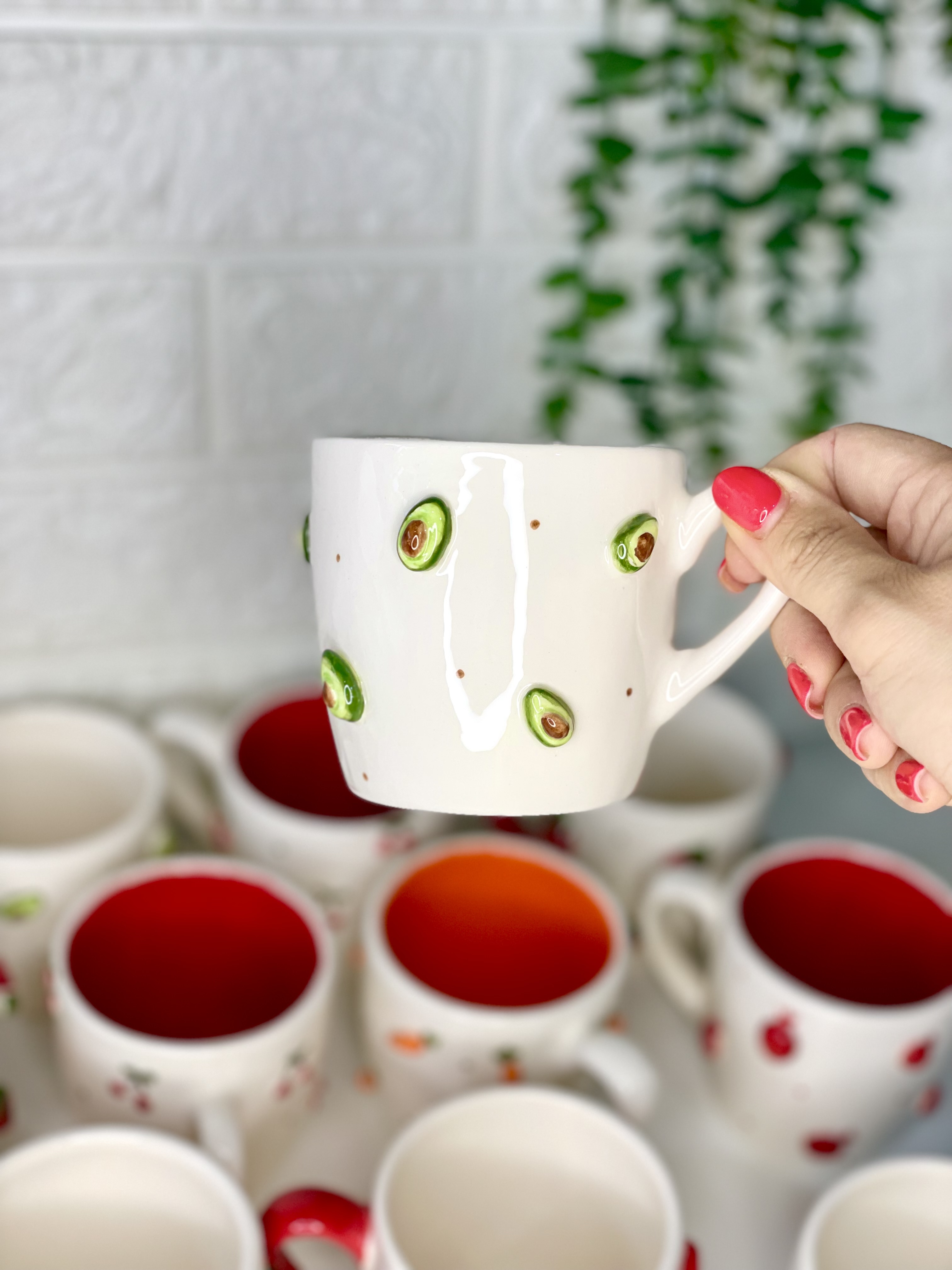 ماگ میوه  با زیره نقش برجسته